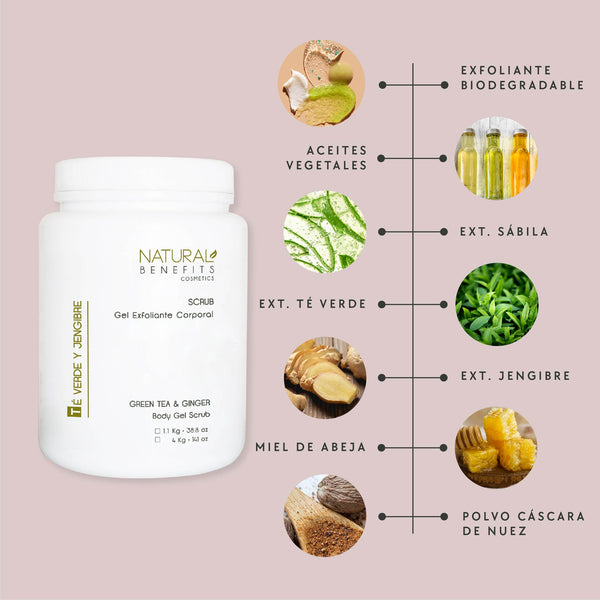 Scrub Té Verde y Jengibre - Gel Exfoliante