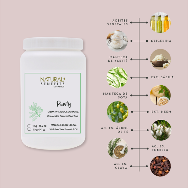 Crema para Masaje Tea Tree - Purity