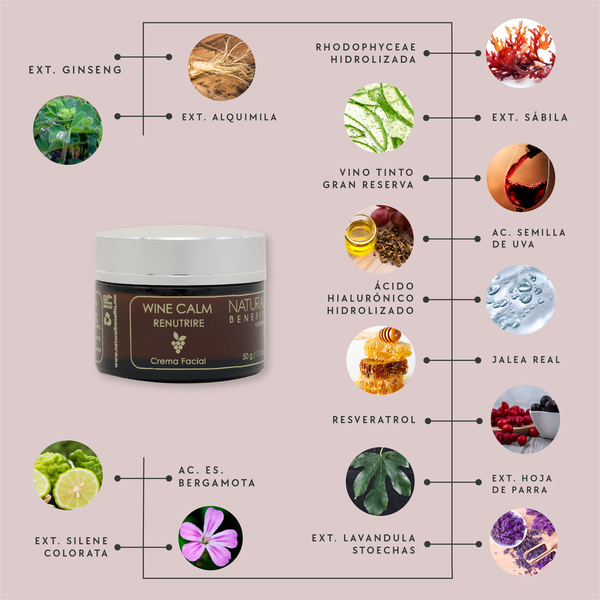 Wine Calm - Crema Facial Antioxidante
